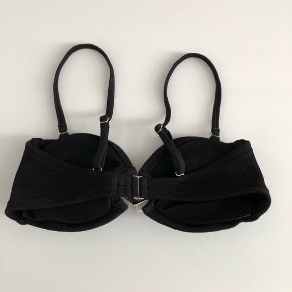 Black Bikini Top with Shell Detail - Picture 4 of 8